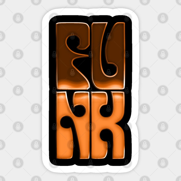 FUNK //// Retro 70s Music Fan Design Sticker by DankFutura